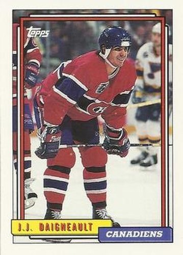 #334 J.J. Daigneault - Montreal Canadiens - 1992-93 Topps Hockey