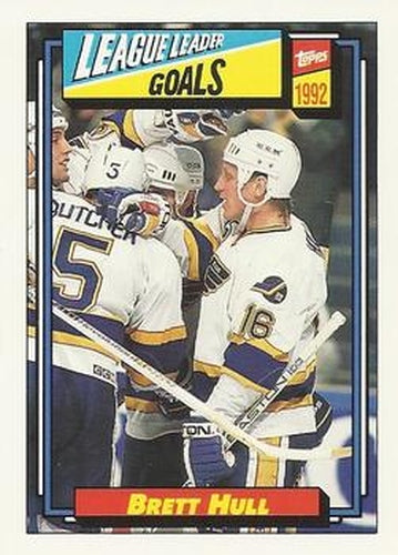 #340 Brett Hull - St. Louis Blues - 1992-93 Topps Hockey