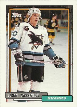 #359 Johan Garpenlov - San Jose Sharks - 1992-93 Topps Hockey