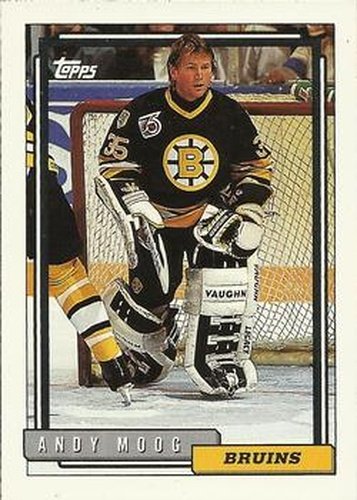 #394 Andy Moog - Boston Bruins - 1992-93 Topps Hockey