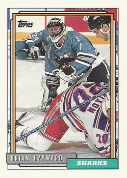 #436 Brian Hayward - San Jose Sharks - 1992-93 Topps Hockey