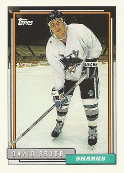 #448 David Bruce - San Jose Sharks - 1992-93 Topps Hockey