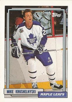 #450 Mike Krushelnyski - Toronto Maple Leafs - 1992-93 Topps Hockey