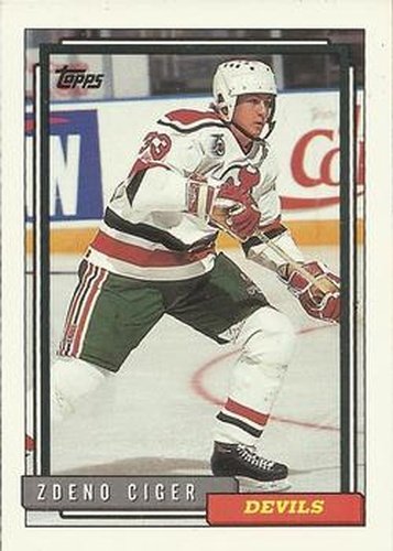 #496 Zdeno Ciger - New Jersey Devils - 1992-93 Topps Hockey