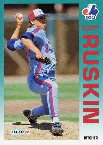 #491 Scott Ruskin - Montreal Expos - 1992 Fleer Baseball