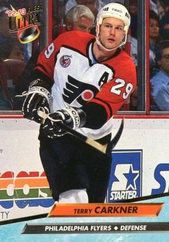 #370 Terry Carkner - Philadelphia Flyers - 1992-93 Ultra Hockey