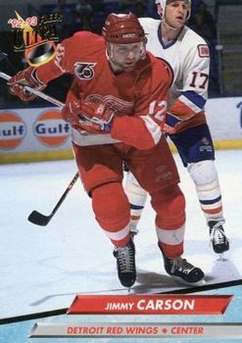 #45 Jimmy Carson - Detroit Red Wings - 1992-93 Ultra Hockey