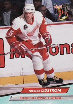 #51 Nicklas Lidstrom - Detroit Red Wings - 1992-93 Ultra Hockey
