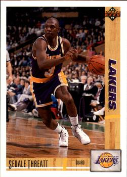#492 Sedale Threatt - Los Angeles Lakers - 1991-92 Upper Deck Basketball