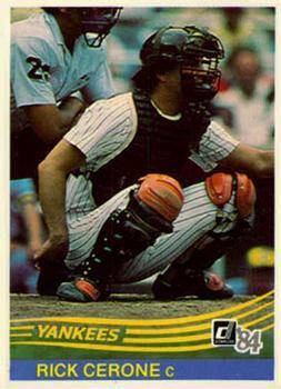 #492 Rick Cerone - New York Yankees - 1984 Donruss Baseball