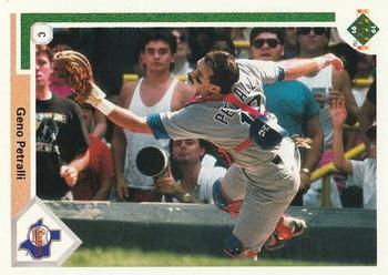 #492 Geno Petralli - Texas Rangers - 1991 Upper Deck Baseball