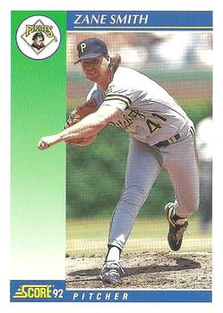 #493 Zane Smith - Pittsburgh Pirates - 1992 Score Baseball