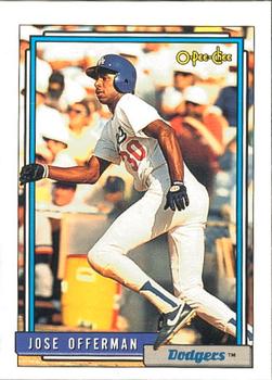 #493 Jose Offerman - Los Angeles Dodgers - 1992 O-Pee-Chee Baseball