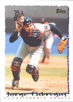 #493 Jorge Fabregas - California Angels - 1995 Topps Baseball