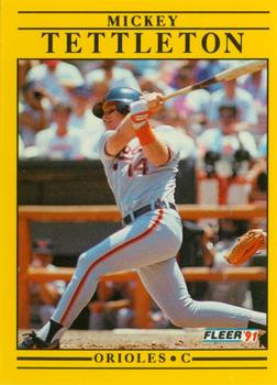 #494 Mickey Tettleton - Baltimore Orioles - 1991 Fleer Baseball