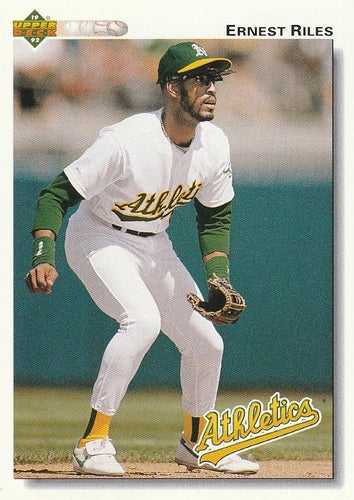 #494 Ernest Riles - Oakland Athletics - 1992 Upper Deck Baseball