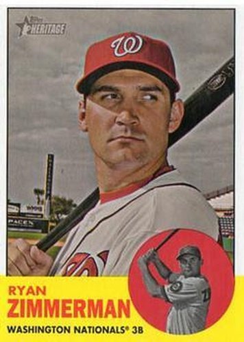 #494a Ryan Zimmerman - Washington Nationals - 2012 Topps Heritage Baseball