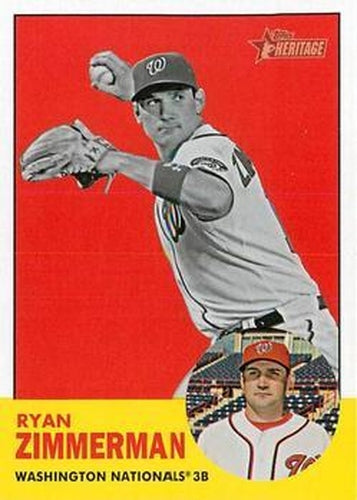 #494b Ryan Zimmerman - Washington Nationals - 2012 Topps Heritage Baseball