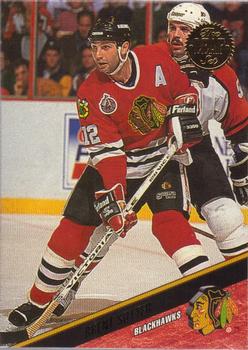 #142 Brent Sutter - Chicago Blackhawks - 1993-94 Leaf Hockey