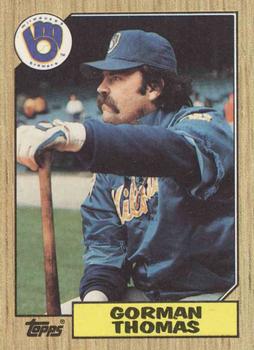 #495 Gorman Thomas - Milwaukee Brewers - 1987 Topps Baseball