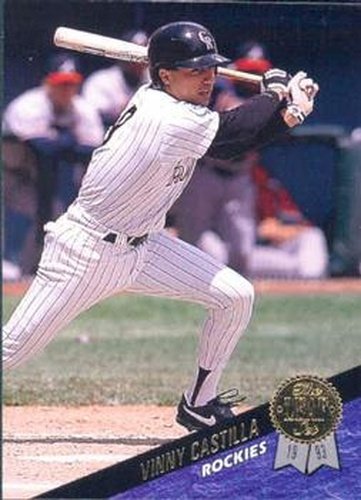 #495 Vinny Castilla - Colorado Rockies - 1993 Leaf Baseball