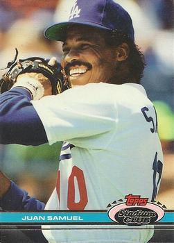 #495 Juan Samuel - Los Angeles Dodgers - 1991 Stadium Club Baseball