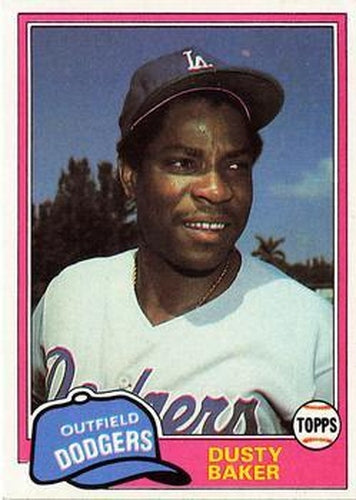 #495 Dusty Baker - Los Angeles Dodgers - 1981 Topps Baseball