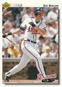 #495 Sid Bream - Atlanta Braves - 1992 Upper Deck Baseball