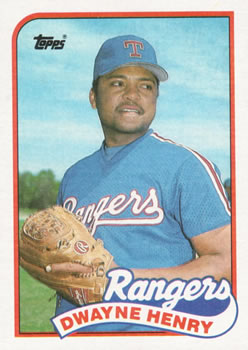 #496 Dwayne Henry - Texas Rangers - 1989 Topps Baseball