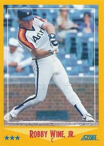 #496 Robbie Wine Jr. - Houston Astros - 1988 Score Baseball