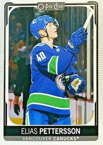 #496d Elias Pettersson - Pre/Post Game - Vancouver Canucks - 2021-22 O-Pee-Chee Hockey