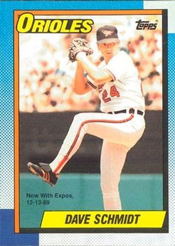 #497 Dave Schmidt - Montreal Expos - 1990 O-Pee-Chee Baseball
