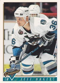 #497 Jeff Odgers - San Jose Sharks - 1993-94 Topps Premier Hockey