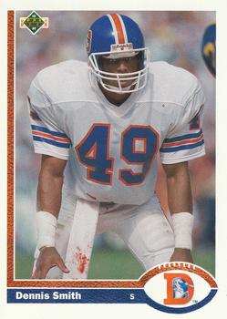 #498 Dennis Smith - Denver Broncos - 1991 Upper Deck Football