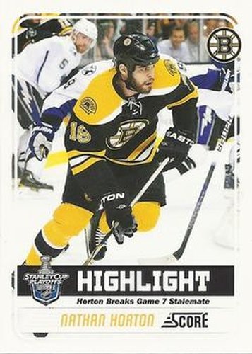 #498 Nathan Horton - Boston Bruins - 2011-12 Score Hockey