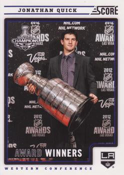 #499 Jonathan Quick - Los Angeles Kings - 2012-13 Score Hockey