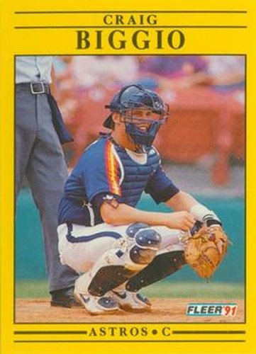#499 Craig Biggio - Houston Astros - 1991 Fleer Baseball