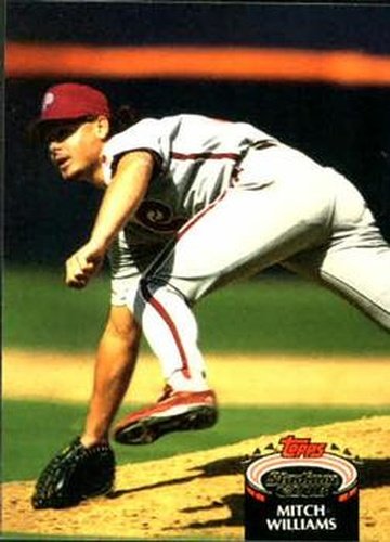 #499 Mitch Williams - Philadelphia Phillies - 1992 Stadium Club Baseball