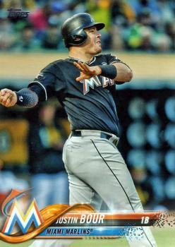 #499 Justin Bour - Miami Marlins - 2018 Topps Baseball