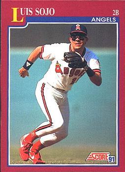 #49T Luis Sojo - California Angels - 1991 Score Rookie & Traded Baseball