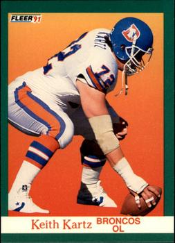 #49 Keith Kartz - Denver Broncos - 1991 Fleer Football