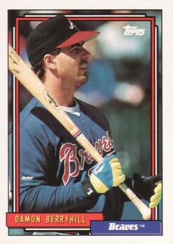 #49 Damon Berryhill - Atlanta Braves - 1992 Topps Baseball