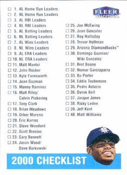 #49 Ken Griffey Jr. - Seattle Mariners - 2000 Fleer Tradition Baseball