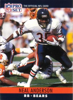 49 Neal Anderson - Chicago Bears - 1990 Pro Set Football – Isolated Cards