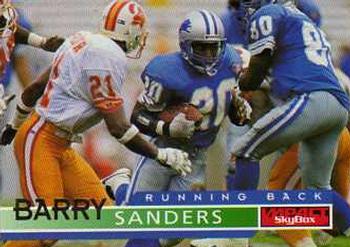 #49 Barry Sanders - Detroit Lions - 1995 SkyBox Impact Football