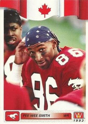 #49 Pee Wee Smith - Calgary Stampeders - 1992 All World CFL Football