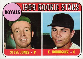 #49b Royals 1969 Rookie Stars Steve Jones / E. Rodriguez - Kansas City Royals - 1969 Topps Baseball