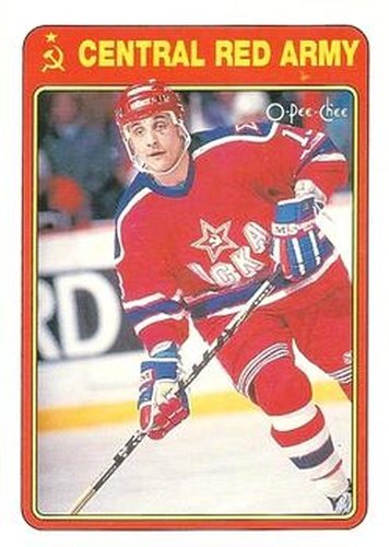 #4R Valeri Kamensky - Central Red Army - 1990-91 O-Pee-Chee Hockey - Central Red Army