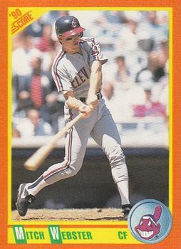 #4T Mitch Webster - Cleveland Indians - 1990 Score Rookie & Traded Baseball