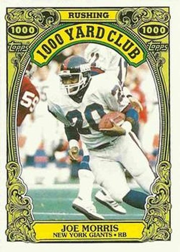 #4 Joe Morris - New York Giants - 1986 Topps Football - 1000 Yard Club